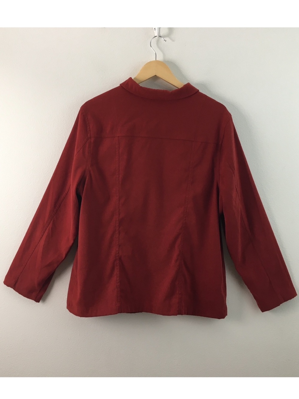 Brick Red Button-Front Jacket - Picture 6 of 9